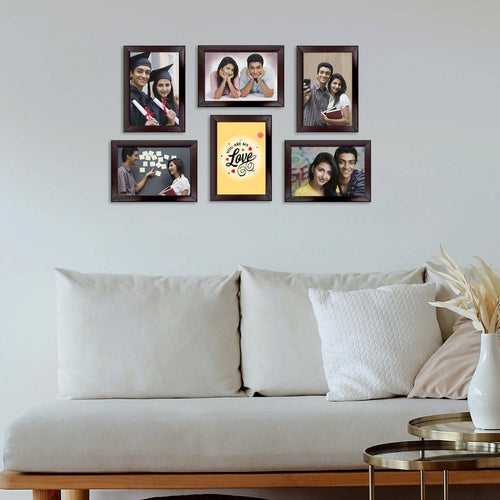 Personalise Wooden Photo Frame - Set of 6