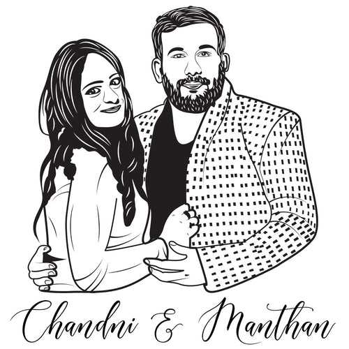 Custom Portrait Drawing for Personalized Birthday Personalize gift and Party