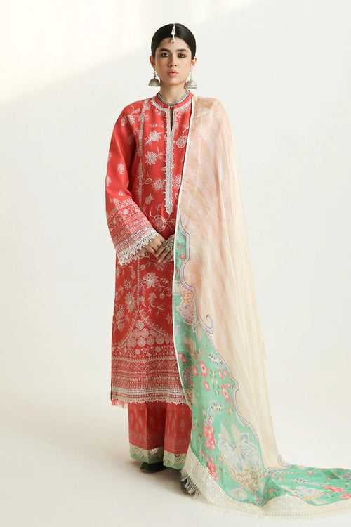 Zara Shahjahan Luxury Lawn Suits | 2024 | MAHI-1A