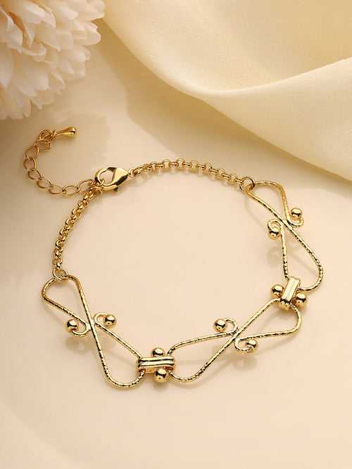 Prita Infinity Link Chain Gold Plated Bracelet