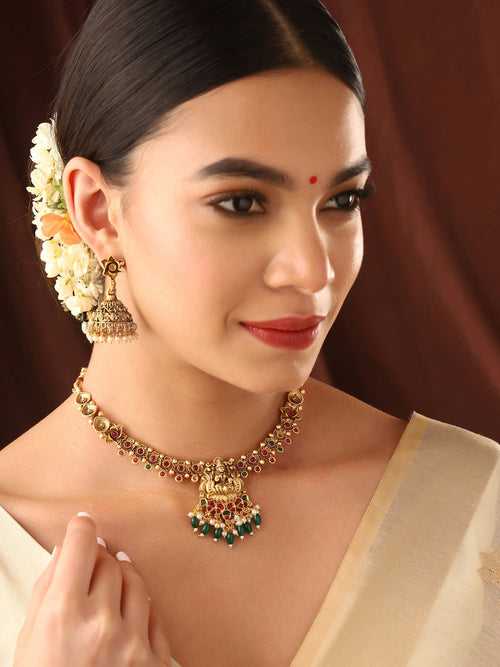 Priyaasi Temple Floral Goddess Jewellery Set