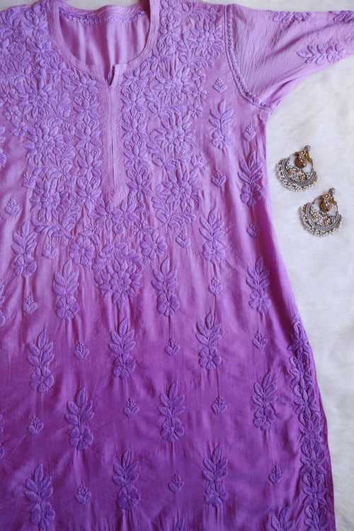 Haya Lavender Luxe Chanderi Kurta