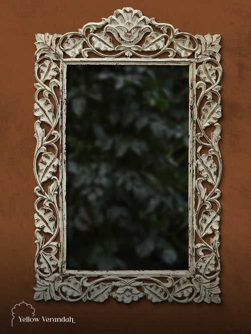 Victorian Wooden Carving Mirror