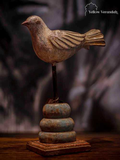 Wooden Bird on Stand