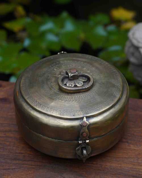 Vintage Brass Chapati Box