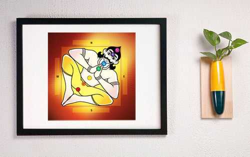 Vastu Purush with Chakras | Painting | A4 Frame