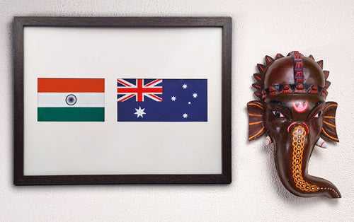 India & Australia | Flag Frame | A3 Size