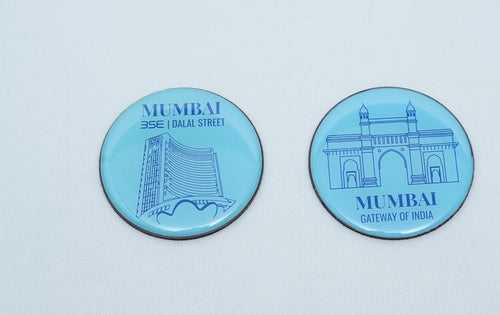 Mumbai | Gateway of India and BSE-Dalal Street | Fridge Magnet