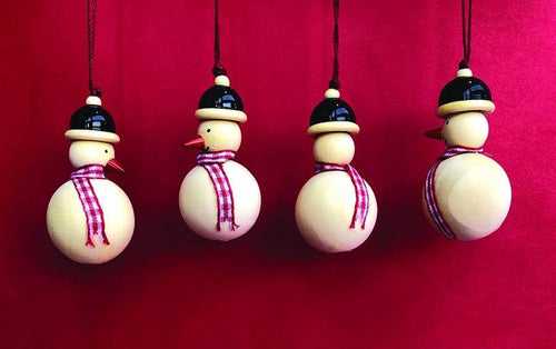 Wooden Christmas Décor : YULTIDE SNOWMAN (set of 4)