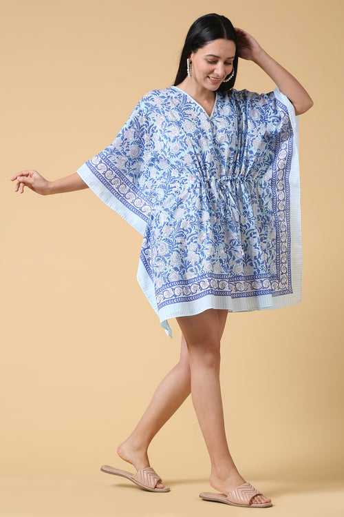 BLue Lotus Cotton Kaftan