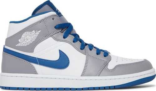 AIR JORDAN 1 MID 'CEMENT TRUE BLUE'