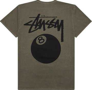STUSSY 8 BALL PIGMENT DYED TEE OLIVE