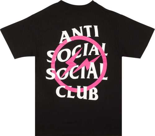 ANTI SOCIAL SOCIAL CLUB X FRAGMENT PINK BOLT TEE (FW19) BLACK