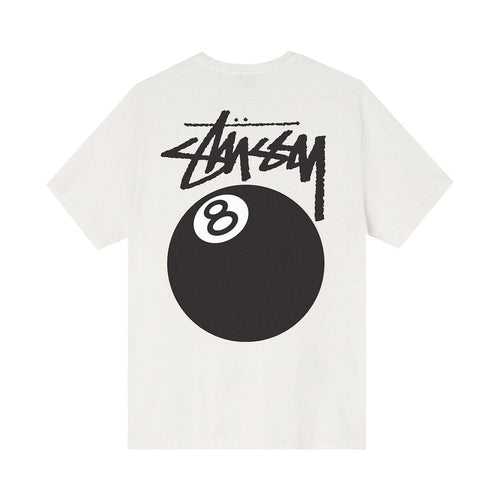 STUSSY 8 BALL PIGMENT DYED TEE NATURAL