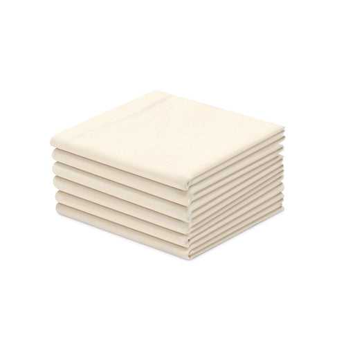 Organic Cotton Handkerchief for Women 12"x12" | Cream White | Pack of 6 | Soft Cotton Hankies for Females