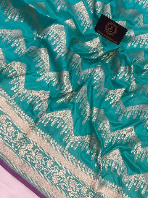 Blue Pure Banarasi Handloom Katan Silk Saree