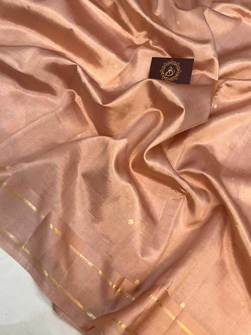 Old rose Pure Banarasi Handloom Silk Saree