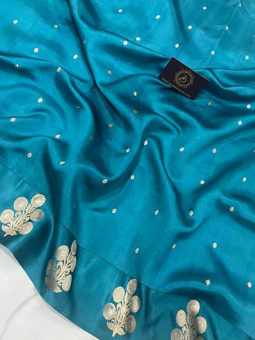 Rama Green Pure Banarasi Handloom Silk Saree