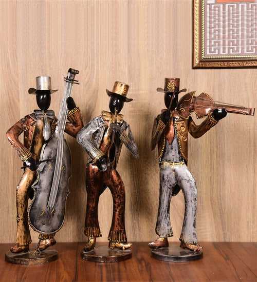 Musician (Set of 3) Iron Human Figurine