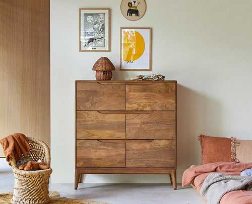 Bressels Solid Wood Chest of Drawer Storage