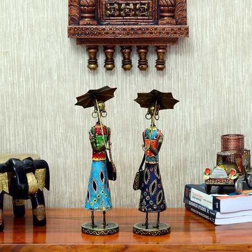 Lady (Set of 2) Iron Human Figurine