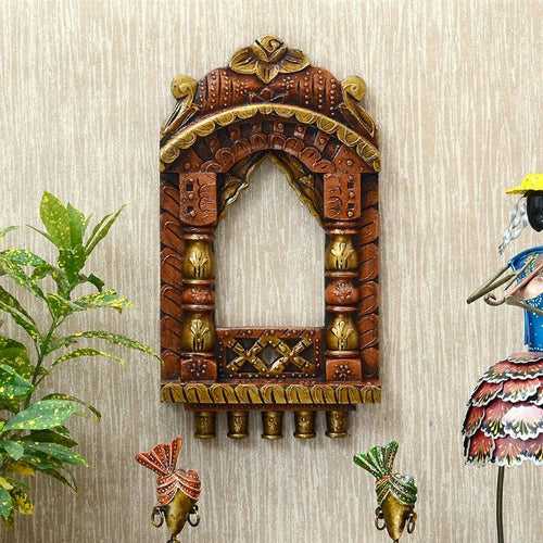 Traditional Pattern 16 x 9 Inch Wooden Jharokha