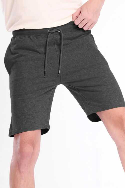 Charcoal Melange Zip Pocket Shorts