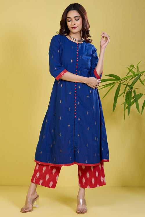 button down a-line kurta gilded sapphire