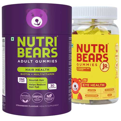 Kids Eye and Adult Hair Gummies Combo