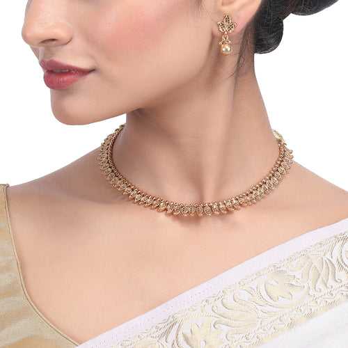 Venkatesh gold plated necklace set