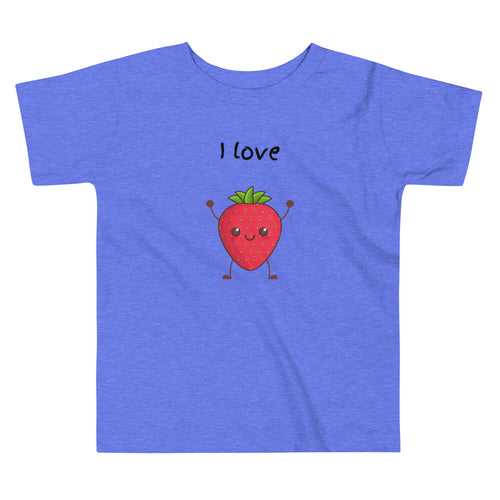 I Love Strawberry - Toddler Short Sleeve Tee
