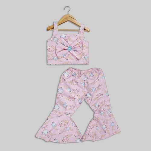 Pre Order: Blue Ice-cream Printed Co-ord Set For Girl