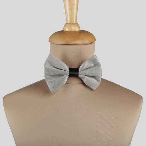 Grey Cotton Bow Tie