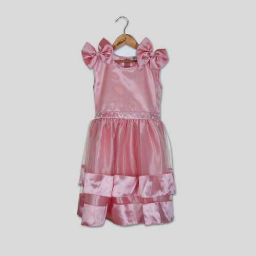 Pre Order: Peach Frock For Girls