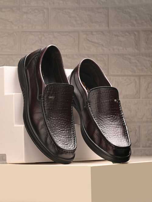 HITZ4551-Men's Brown Leather Formal Shoes