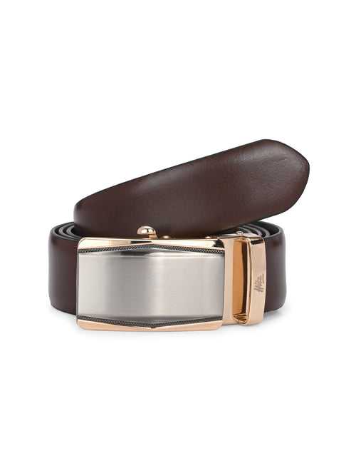 AL_9115-BROWN Leather Belt For Men's