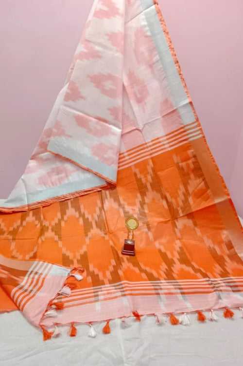 Handwoven Cotton Ikat Saree