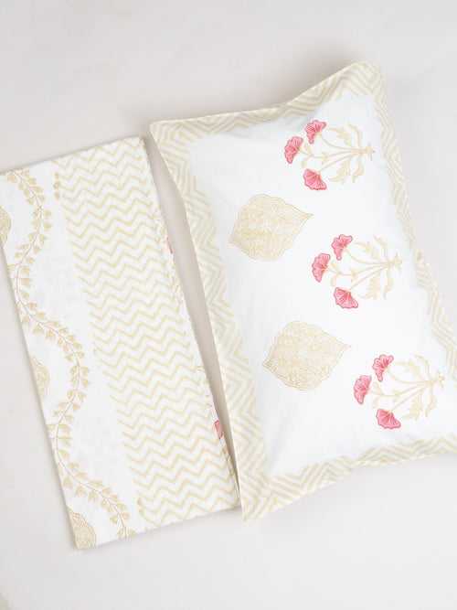 Cotton Block Printed Double Bedsheet