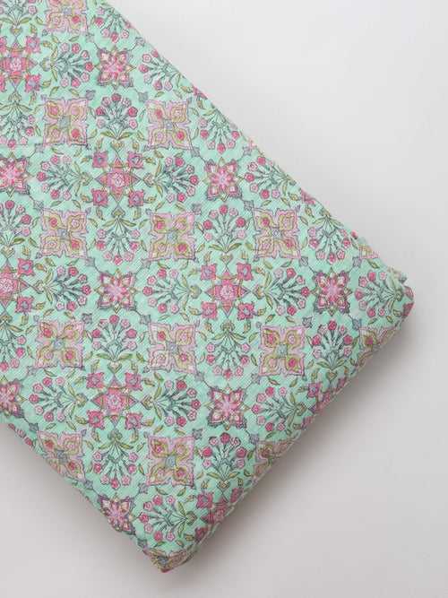 Cotton Hand Block Printed Fabric