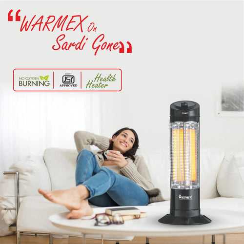 Room Heater With 2 Carbon Elements & Overheat Protection By Warmex