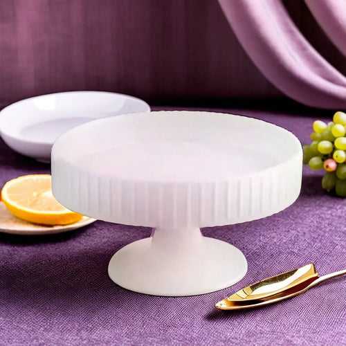 White Magnesium Porcelain Mini Cake Stand By Rena