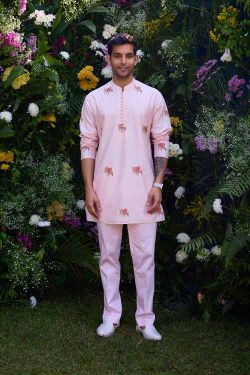 Crystal Pink Kurta Set.