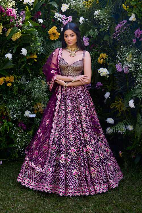 Raspberry Purple Lehenga Set.