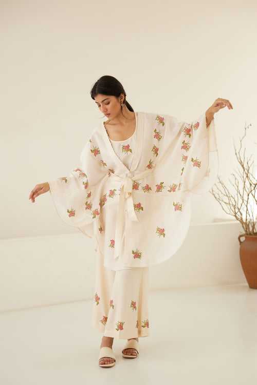 Pristine White Kimono Set.