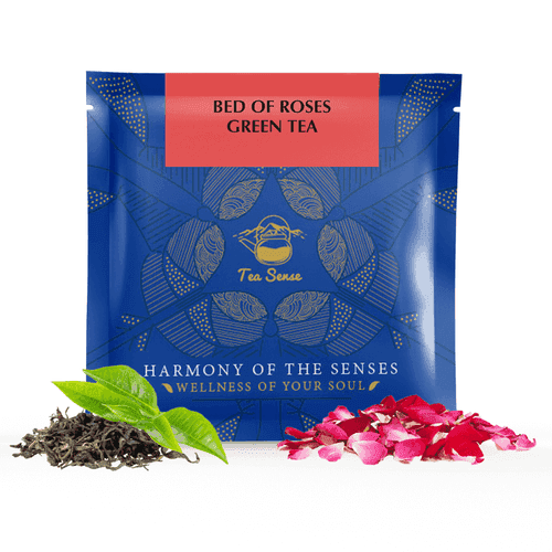 TEA SENSE Bed of Roses Green Pyramid Tea Bags (15 Pc)