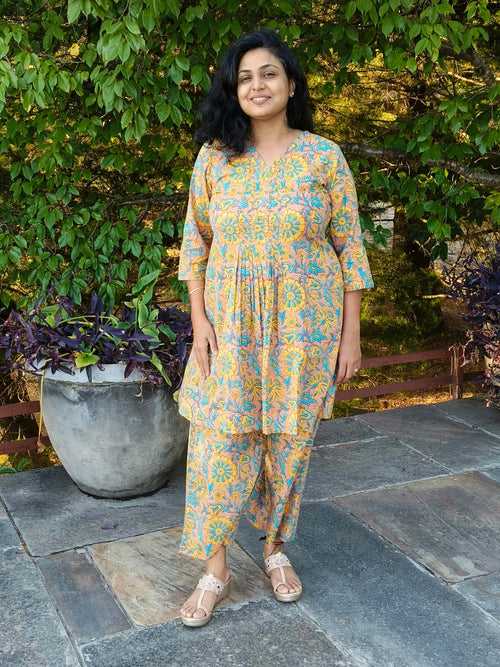 Aahana Block Print Cotton Co-ord