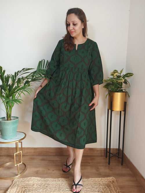 Bagh 'Sufia' Block Print Cotton Dress