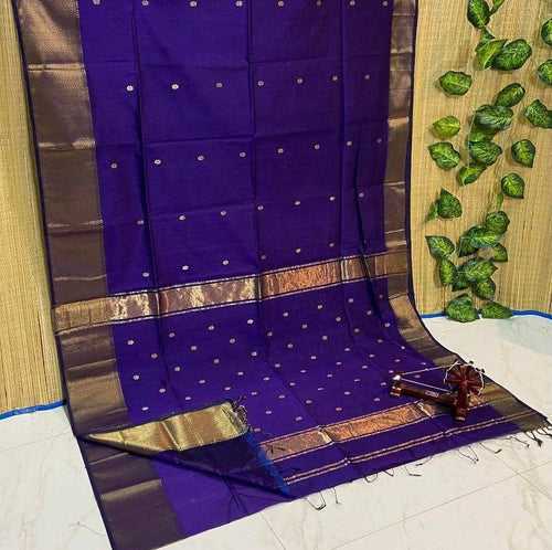 Maheshwari Handloom Zari Border Buti saree