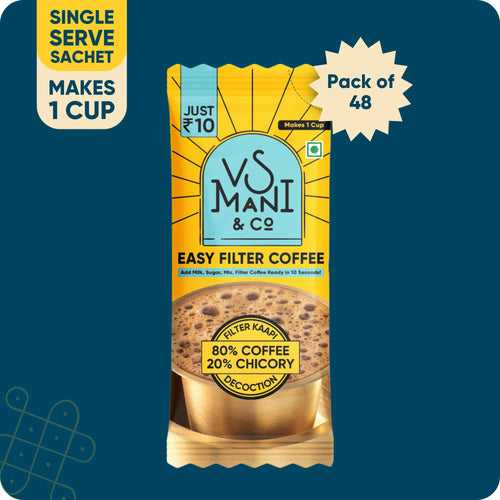 Easy Filter Coffee - 80:20 | 20ML x 48 Packs (Single Serve Sachet)