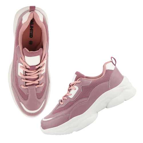 Lina women sneakers mauve white